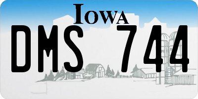 IA license plate DMS744