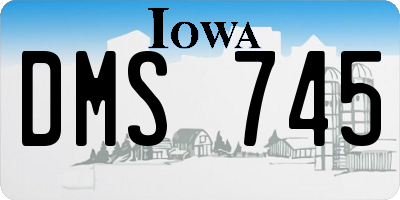 IA license plate DMS745