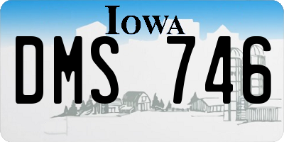 IA license plate DMS746