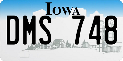 IA license plate DMS748