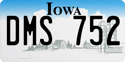 IA license plate DMS752