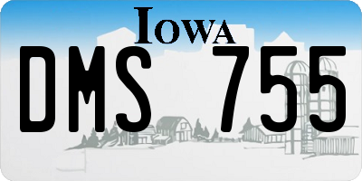 IA license plate DMS755