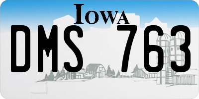 IA license plate DMS763