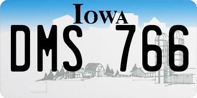 IA license plate DMS766