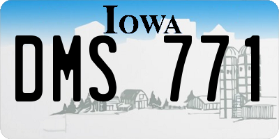 IA license plate DMS771