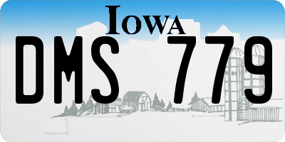 IA license plate DMS779