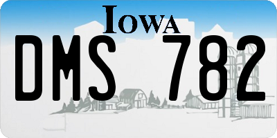 IA license plate DMS782