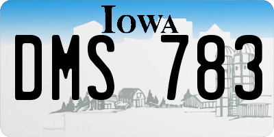 IA license plate DMS783