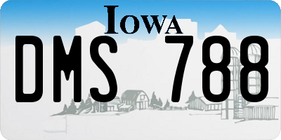 IA license plate DMS788