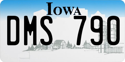 IA license plate DMS790