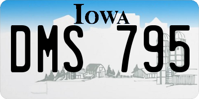IA license plate DMS795