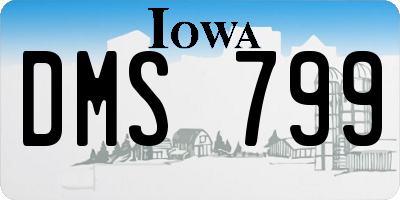 IA license plate DMS799