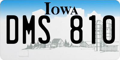 IA license plate DMS810