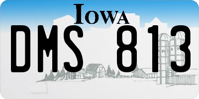 IA license plate DMS813