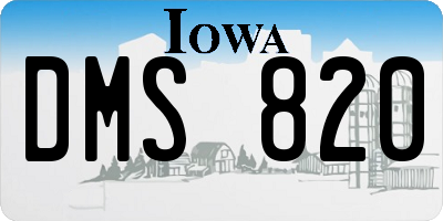 IA license plate DMS820