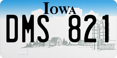 IA license plate DMS821