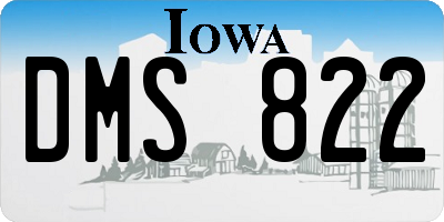 IA license plate DMS822