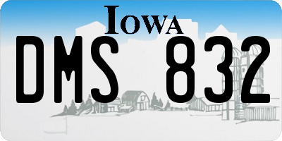 IA license plate DMS832