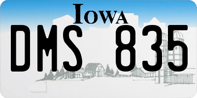 IA license plate DMS835