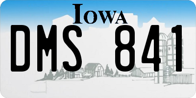 IA license plate DMS841