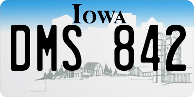 IA license plate DMS842
