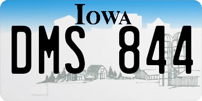 IA license plate DMS844