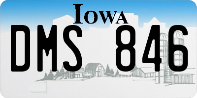 IA license plate DMS846
