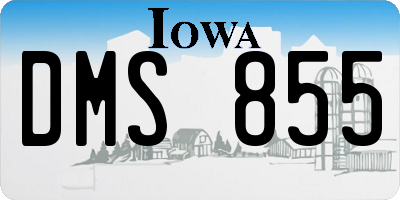 IA license plate DMS855