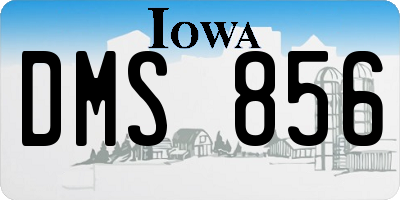 IA license plate DMS856