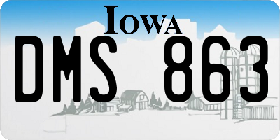 IA license plate DMS863