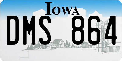 IA license plate DMS864
