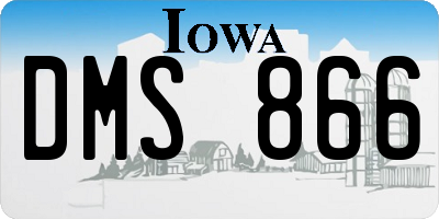 IA license plate DMS866
