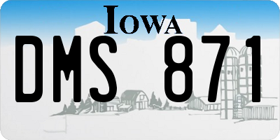 IA license plate DMS871