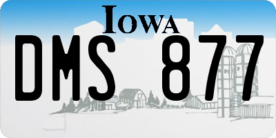 IA license plate DMS877