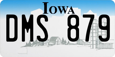 IA license plate DMS879
