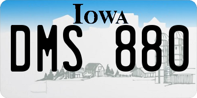 IA license plate DMS880