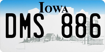IA license plate DMS886