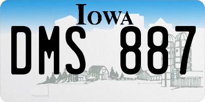 IA license plate DMS887