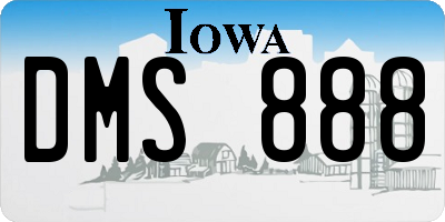 IA license plate DMS888