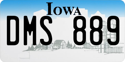 IA license plate DMS889