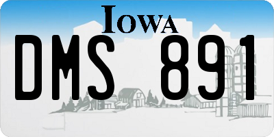 IA license plate DMS891