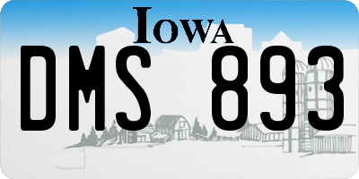 IA license plate DMS893