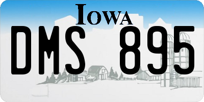 IA license plate DMS895