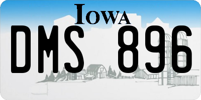 IA license plate DMS896