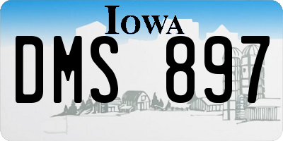 IA license plate DMS897