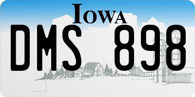 IA license plate DMS898