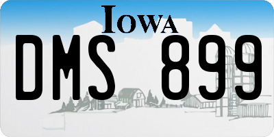 IA license plate DMS899