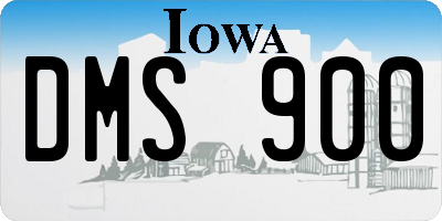 IA license plate DMS900