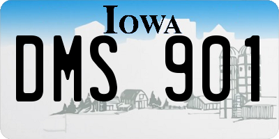 IA license plate DMS901