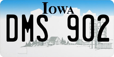 IA license plate DMS902